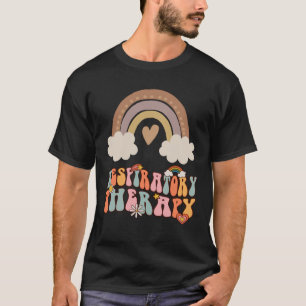 Respiratory Therapy Groovy Retro Vintage Rainbow C T-Shirt