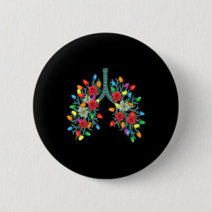 Respiratory Therapy Lung Christmas Light Therapist 6 Cm Round Badge