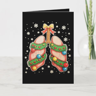 Respiratory Therapy Lung Christmas Tree Therapist Card