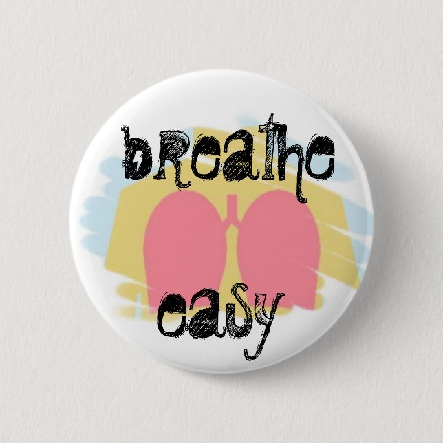 Respiratory Therapy Lungs Breathe Easy Button RT (Front)