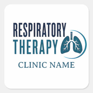 Respiratory Therapy Medical Design Square Sticker