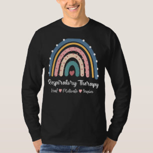 Respiratory Therapy Rt Care Week Rainbow Cute Rrt T-Shirt