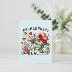 Resplendent Beauty - Artistic Dragonfly Postcard