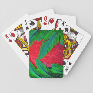 Resplendent Quetzal feather design Playing Cards
