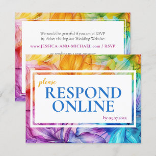 Respond online Ethereal Bloom RSVP card