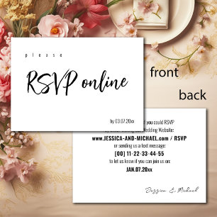 Respond ONLINE💍 Minimalist Elegant RSVP Card