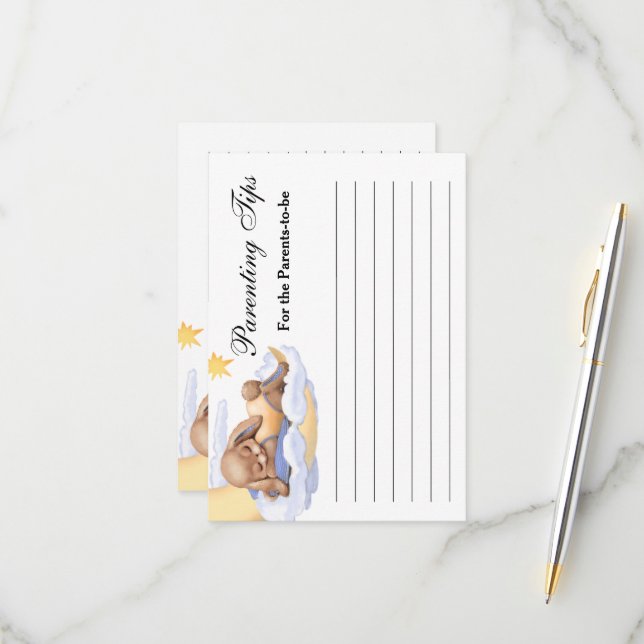 Response Card Baby Shower. (Front/Back In Situ)