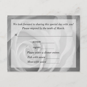 Response Card For Wedding