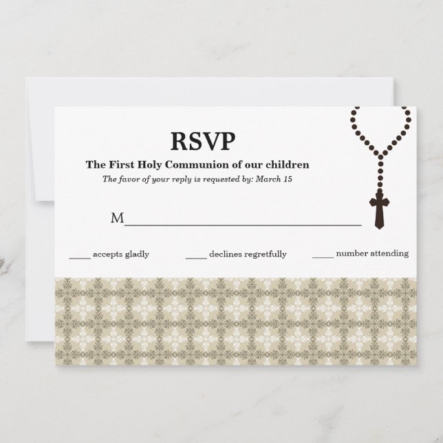 Response card Holy Communion (Front)