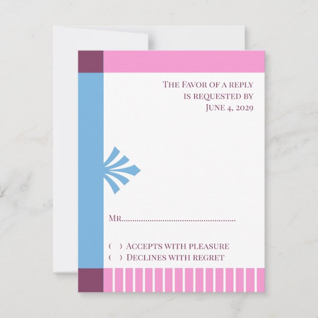 Response Card RSVP Baptism Invitation (Front)