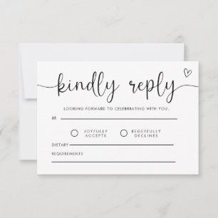 Response, Wedding Insert Card, Simple Rsvp