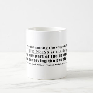 Responsibilities of a Free Press Quote Coffee Mug