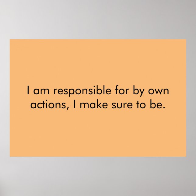 Responsibility  poster (Front)