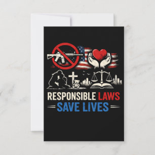 Responsible Laws Save Lives Thank You Card