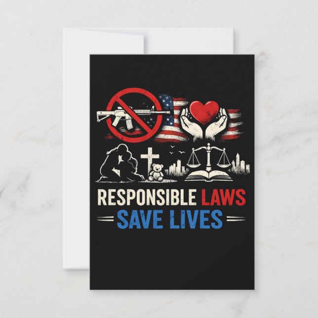 Responsible Laws Save Lives Thank You Card (Front)