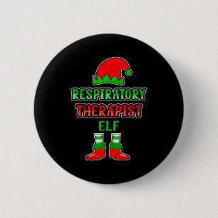 Resratory Therast Elf Resratory Therapy Christmas 6 Cm Round Badge