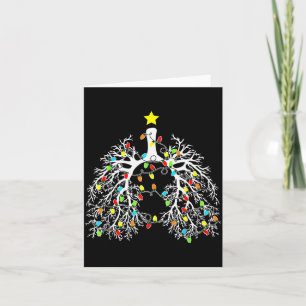 Resratory Therast Lung Christmas Lights Rt Pulmono Card