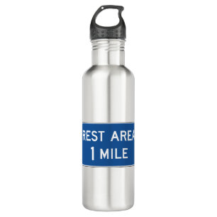 Rest Area Road Sign 710 Ml Water Bottle