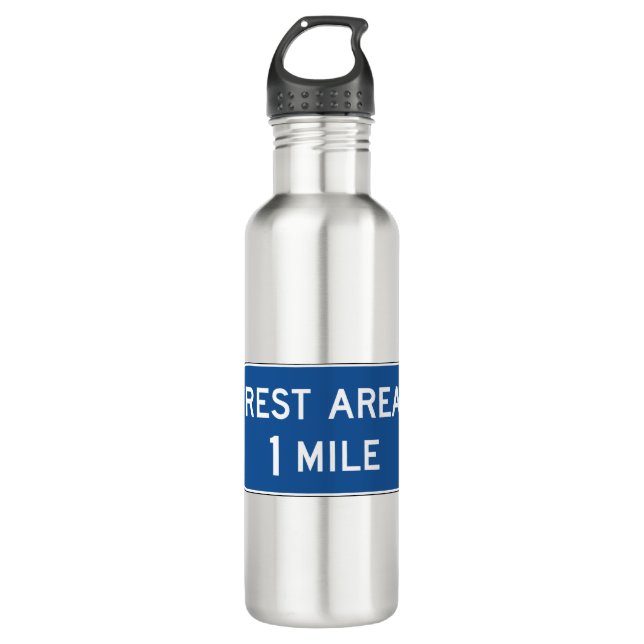 Rest Area Road Sign 710 Ml Water Bottle (Front)