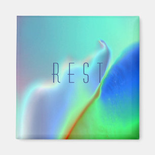 "Rest" Colourful Print Magnet