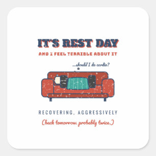 Rest Day Guilt Funny Gym Sticker