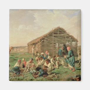 Rest during Haying, 1861 Magnet