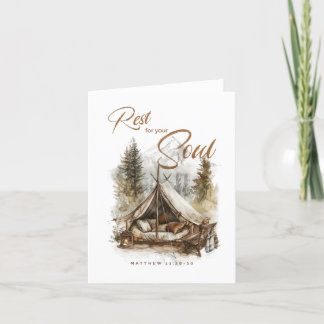 Rest For Your Soul Christian Boho Blank Card