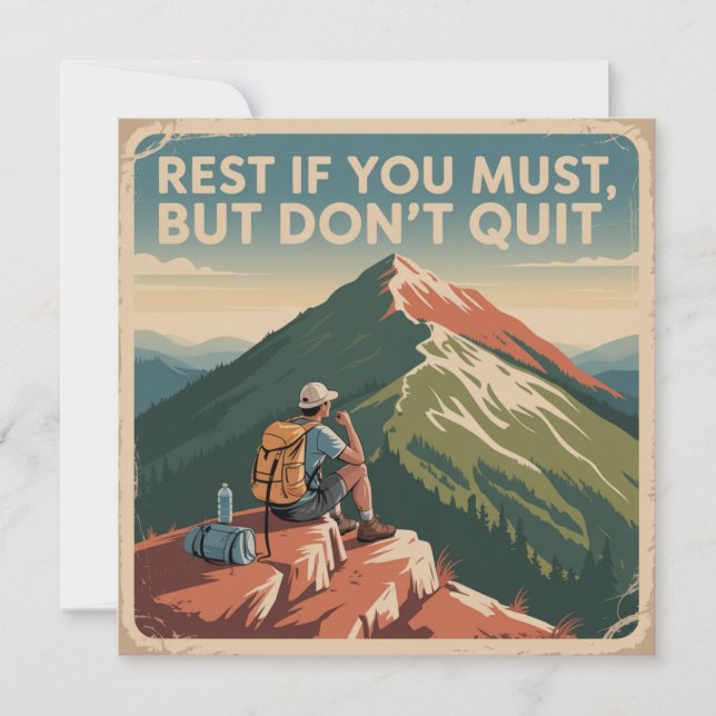 Rest If You Must, But Don't Quit Card (Front)