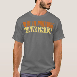 Rest In Paradise Gangsta Vintage Retro Text T-Shirt