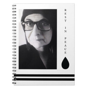 rest in peace tear drop spiral notebook
