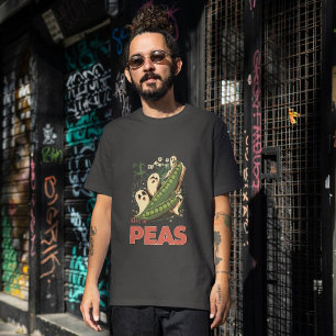 Rest in Peas Creepy Veggie Halloween Food Pun  Tri-Blend Shirt