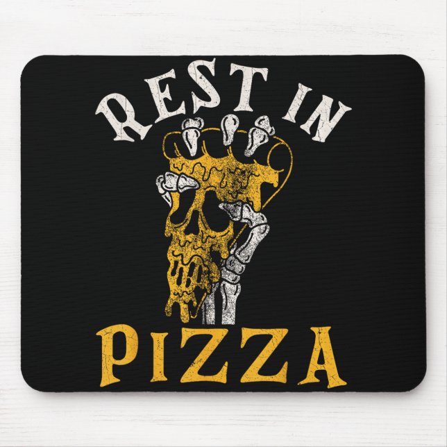 Rest In Pizza Funny Halloween Costume For Pizza Lo Mouse Pad (Front)