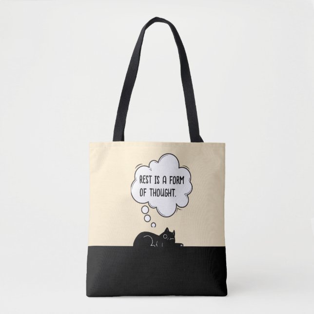 Rest is a form of thought tote bag (Front)