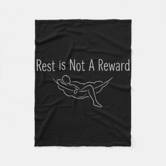 Rest Is Not A Reward Mental Health Self Care Minim Fleece Blanket