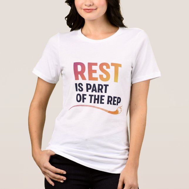 Rest Is Part of the Rep – Gradient Fox Tail Tri-Blend Shirt (Front)