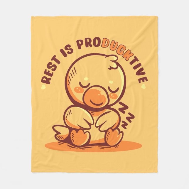 Rest is Producktive Fleece Blanket (Front)