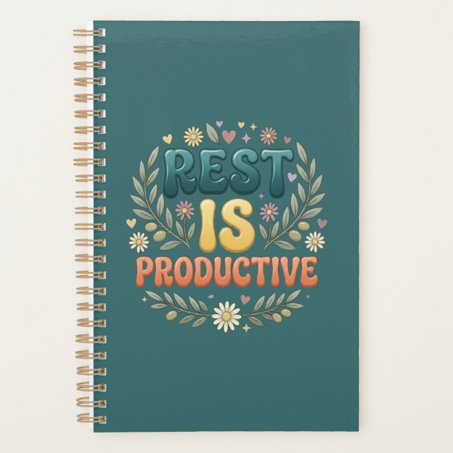 Rest Is Productive | Self Care & Slow Living Inspi Planner (Front)