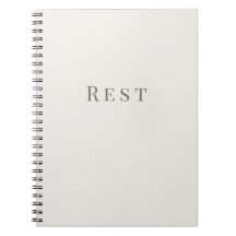 Rest – Minimal Typography Notebook