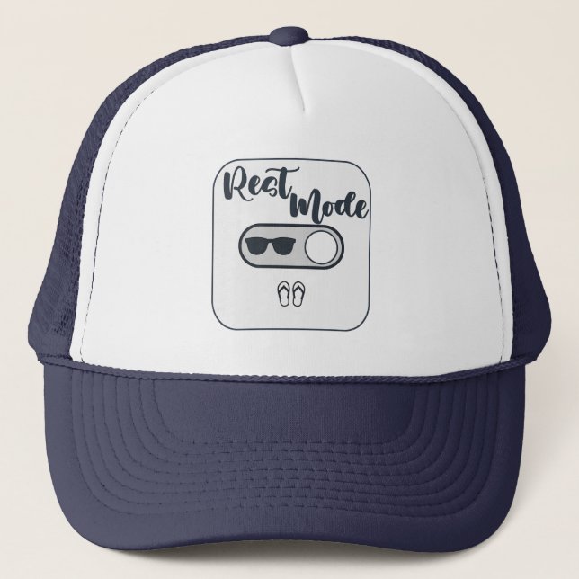 Rest Mode Activated Shirt – Relax Lifestyle Design Trucker Hat (Front)