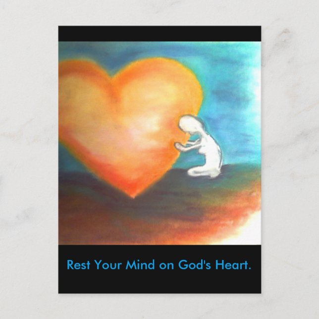 Rest on God's Heart postcard (Front)