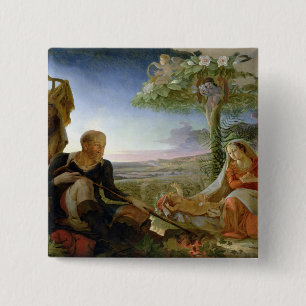 Rest on the Flight into Egypt, 1805-6 15 Cm Square Badge