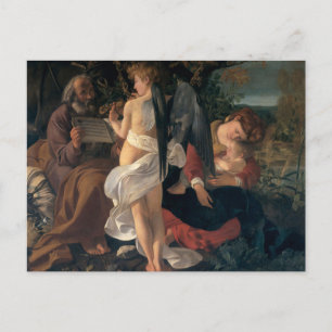 Rest on the Flight Into Egypt by Caravaggio Postca Postcard