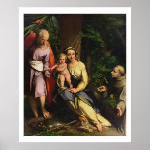 Rest on the Flight into Egypt, c.1515 (oil on canv Poster