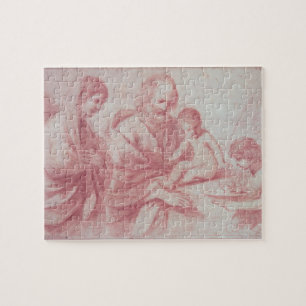 Rest on the Flight into Egypt (red chalk on paper) Jigsaw Puzzle