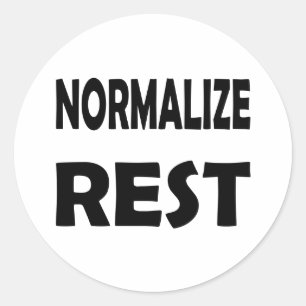 Rest & Self-Care – Normalise it for Mental Health Classic Round Sticker