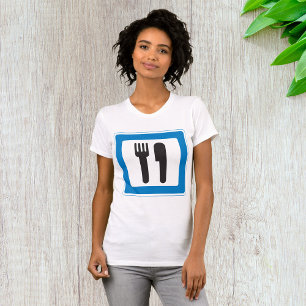 Rest Stop Sign Womens T-Shirt