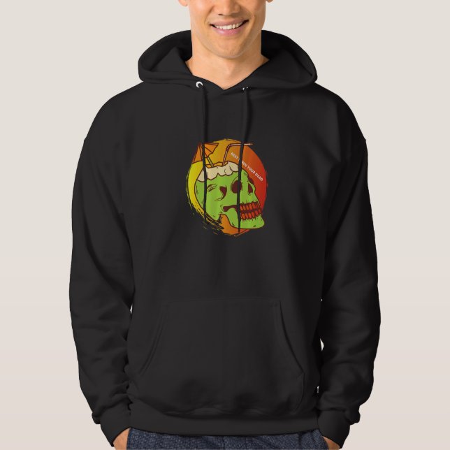 Rest When Your Dead Skull And Bones Hoodie (Front)