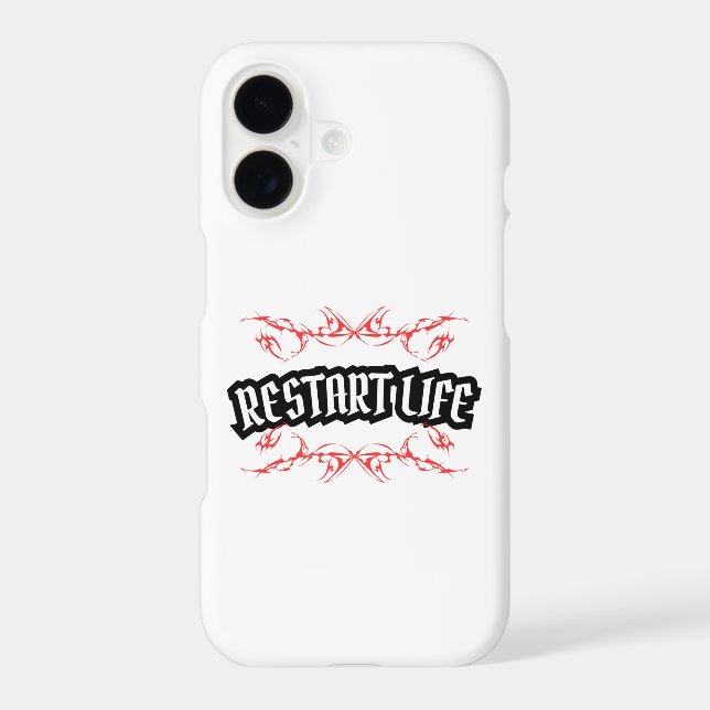Restart Life Motivational Phone Case (Back)