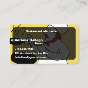 Restaurant ala carte Business card (editable)