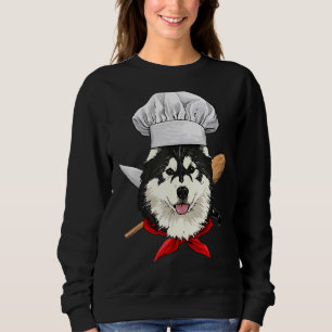 Restaurant Alaskan Malamute Chef Cook Kitchen Cook Sweatshirt